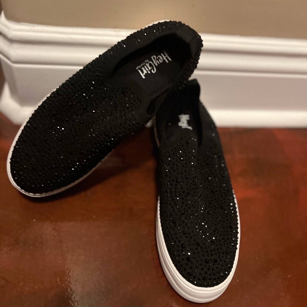Corkys Black Glitter Sneakers